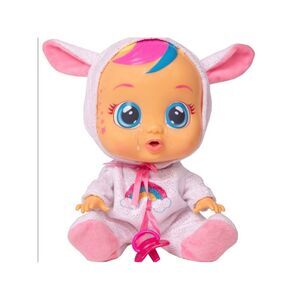 Cry Babies Interactive Crying Baby Doll Rainbow Pajamas Pink Blue Hair Pacifier